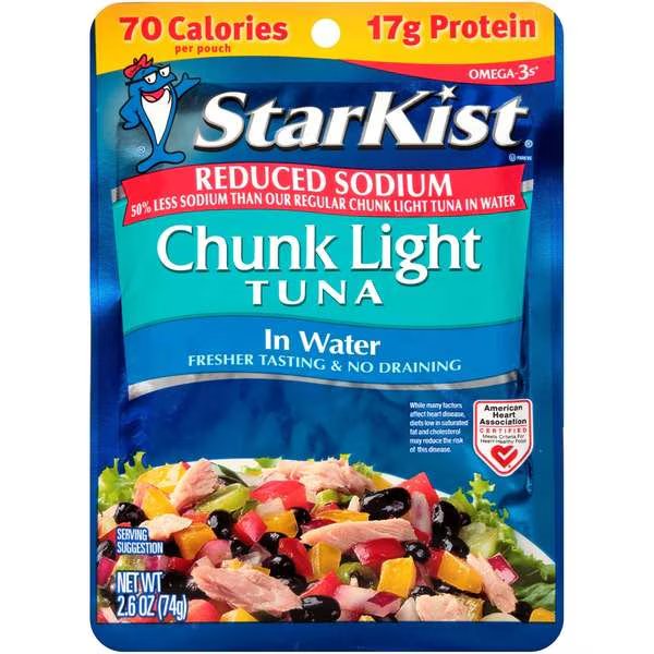 Tuna Low Sodium Lite Chunk Water 2.6 oz., PK24, Starkist, Mfr#: 505270